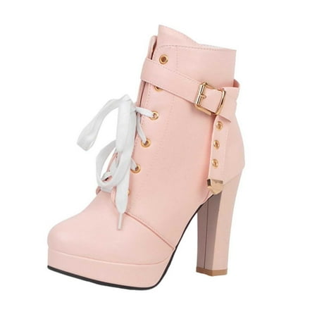 Lovskoo 2024 Women s Low-Heeled Ankle Boots Round Toe Chunky Heel Winter Bandage Warm High Heel Medium Ankle Boots Pink
Lovskoo 2024 Women s Low-Heeled Ankle Boots Round Toe Chunky Heel Winter Bandage Warm High Heel Medium Ankle Boots Pink