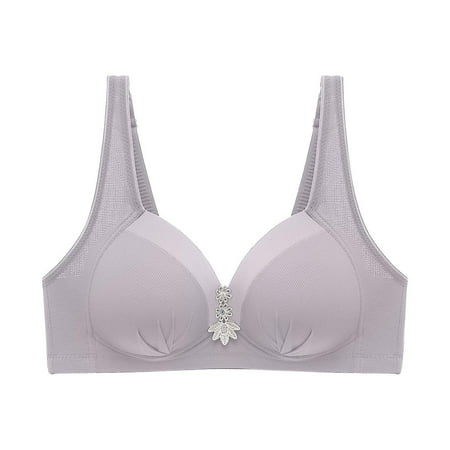 Qcmgmg Womens Wireless Bra Full Coverage Lingerie Push Up Sleeping Bras for Women Gray 42
Qcmgmg Womens Wireless Bra Full Coverage Lingerie Push Up Sleeping Bras for Women Gray 42