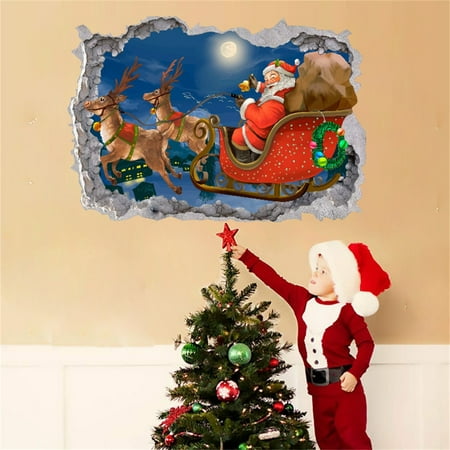 Christmas Decorations Christmas Wall Stickers Living Room Children s Room Cartoon Graffiti 3D Broken Wall Santa Claus
Christmas Decorations Christmas Wall Stickers Living Room Children s Room Cartoon Graffiti 3D Broken Wall Santa Claus