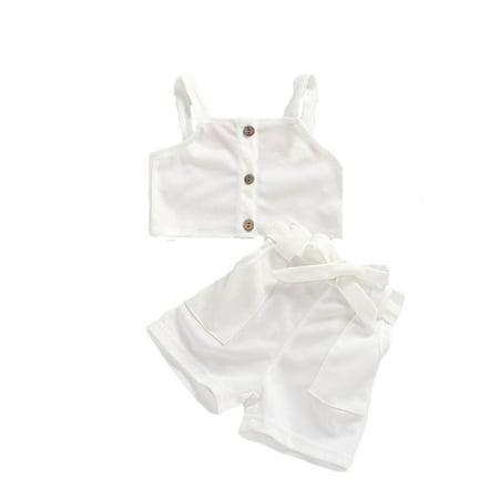 Baby Summer Clothes Toddler Girls Solid Color Solid Color Camisole Top Shorts Suit Clothing Outfits
Baby Summer Clothes Toddler Girls Solid Color Solid Color Camisole Top Shorts Suit Clothing Outfits