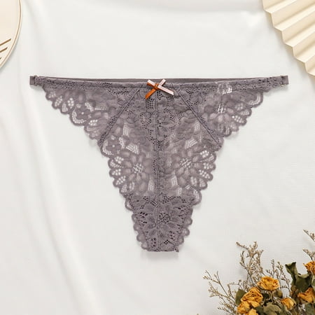DENGDENG Womens Stretch G-String See Through Floral Panties Underwear Sexy Lace Bow Thong
DENGDENG Womens Stretch G-String See Through Floral Panties Underwear Sexy Lace Bow Thong