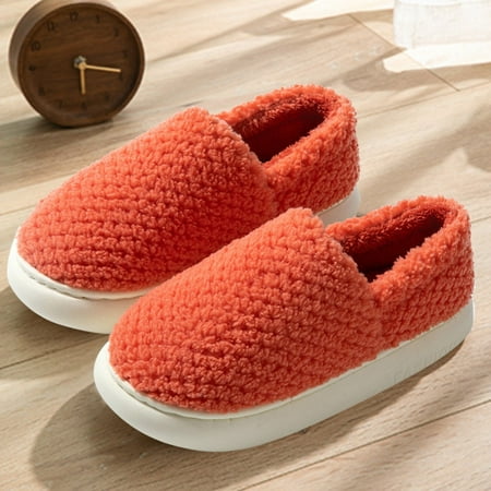 Winter Couples Women Warm Home Baotou Cover The Heel Plush Soft Bottom Comfortable Solid Color Flat Cotton Slippers Orange 8.5
Winter Couples Women Warm Home Baotou Cover The Heel Plush Soft Bottom Comfortable Solid Color Flat Cotton Slippers Orange 8.5