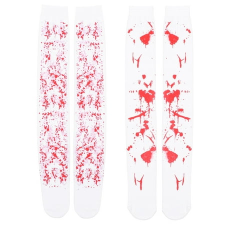2 Pairs Halloween Over Knee Stockings Cosplay Party Costume High Socks