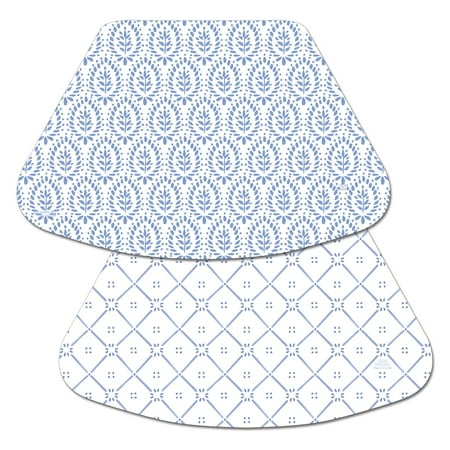 CounterArt Blue Designs Wedge Shaped Reversible Easy Care Flexible Plastic Placemat 4 Pack 17.75” by 11.25”
CounterArt Blue Designs Wedge Shaped Reversible Easy Care Flexible Plastic Placemat 4 Pack 17.75” by 11.25”