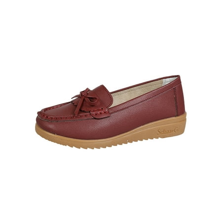 UKAP Women Flats Bow Wedge Loafers Slip On Casual Shoe Lightweight Boat Shoes Womens Loafer Non-slip Solid Color Wine Red 5
UKAP Women Flats Bow Wedge Loafers Slip On Casual Shoe Lightweight Boat Shoes Womens Loafer Non-slip Solid Color Wine Red 5