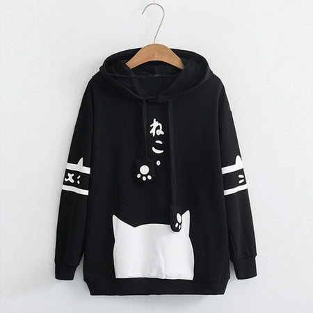 Simplmasygenix Hoodies for Women Plus Size Womens Casual Long Sleeve Kitty Print Pocket Thin Hoodie Blouse Top BK/S
Simplmasygenix Hoodies for Women Plus Size Womens Casual Long Sleeve Kitty Print Pocket Thin Hoodie Blouse Top BK/S