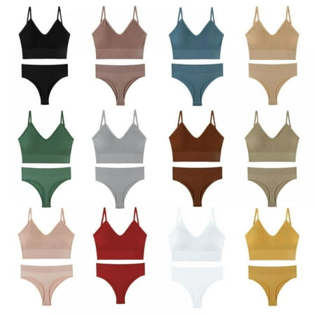 Seamless Yoga Set Two Piece Workout Sets for Women Sports Bra - Gathered Underwear Sets for Women Bra and Panties(12-Packs)
Seamless Yoga Set Two Piece Workout Sets for Women Sports Bra - Gathered Underwear Sets for Women Bra and Panties(12-Packs)