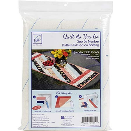 June Tailor Quilt As You Go Table Runner - Jakarta design Natural