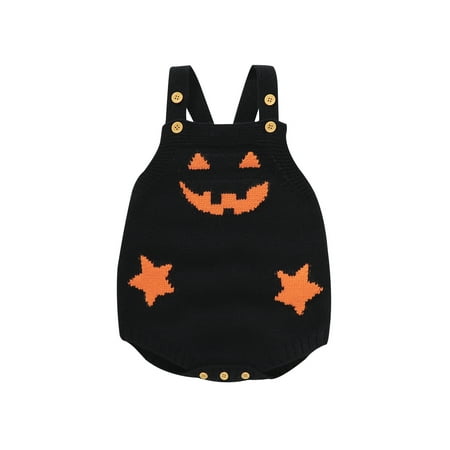 GXFC Infant Baby Boys Girls Halloween Suspenders One Piece Jumpsuit Newborn Sleeveless Knit Pumpkin Print Romper Sweatshirt Toddler Halloween Bodysuit Costume 0-18M
GXFC Infant Baby Boys Girls Halloween Suspenders One Piece Jumpsuit Newborn Sleeveless Knit Pumpkin Print Romper Sweatshirt Toddler Halloween Bodysuit Costume 0-18M