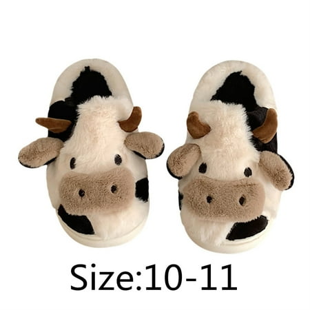 Womens Cozy Plush Cartoon Slippers Cute Cow Animal Slippers Warm Indoor Outdoor Home Fuzzy Slippers(Size:42-43)
Womens Cozy Plush Cartoon Slippers Cute Cow Animal Slippers Warm Indoor Outdoor Home Fuzzy Slippers(Size:42-43)
