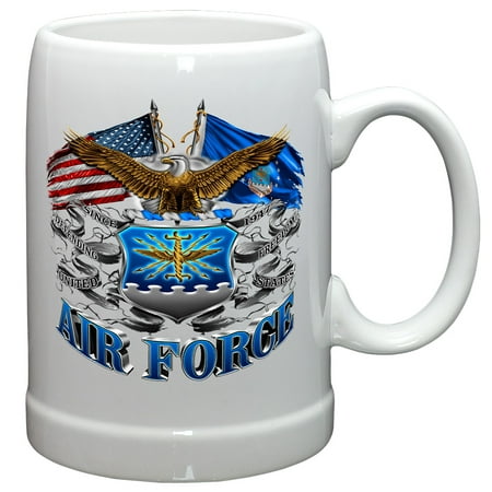 Stoneware US Air Force Gifts for Men or Women – USAF Beer Glassware – Double Flag Air Force Beer Glass with Logo – Set of 2 (20 Ounces) 
Stoneware US Air Force Gifts for Men or Women – USAF Beer Glassware – Double Flag Air Force Beer Glass with Logo – Set of 2 (20 Ounces)