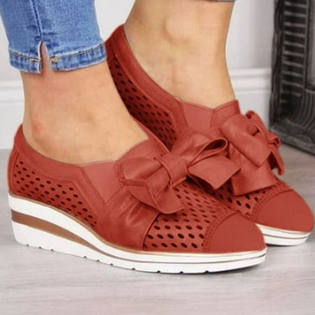 Duretiony Womens Casual Round Toe Wedges Loafers Bowknot Breathable Hollow Out Walking Shoes Platform Sandals New
Duretiony Womens Casual Round Toe Wedges Loafers Bowknot Breathable Hollow Out Walking Shoes Platform Sandals New