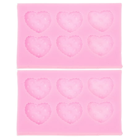 2pcs Heart Shape Silicone Cake Molds Chocolates Molds Cookie Molds for Home