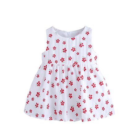 BIZIZA Dresses for Girls A-Line Crew Neck Floral Cotton Sundress Short Baby Clothes Chlid Toddler Red 7
BIZIZA Dresses for Girls A-Line Crew Neck Floral Cotton Sundress Short Baby Clothes Chlid Toddler Red 7