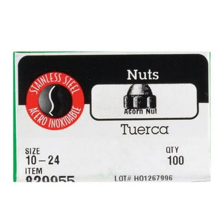 Hillman 0829955 10-24 Stainless Steel Nut Cap - Box of 100
Hillman 0829955 10-24 Stainless Steel Nut Cap - Box of 100