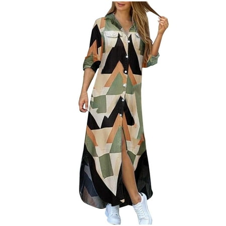 PhoneSoap Casual Dresses for Women Plus Size Fashion Womens Casual Loose Long Sleeve Pocket Button Shirt Print Dress
PhoneSoap Casual Dresses for Women Plus Size Fashion Womens Casual Loose Long Sleeve Pocket Button Shirt Print Dress