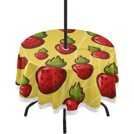 Hidove Strawberry Pattern 60 Inch Round Tablecloth with Zipper Umbrella Hole Washable Spillproof Table Cloth Decorative for Picnic Camping Indoor and Outdoor
Hidove Strawberry Pattern 60 Inch Round Tablecloth with Zipper Umbrella Hole Washable Spillproof Table Cloth Decorative for Picnic Camping Indoor and Outdoor
