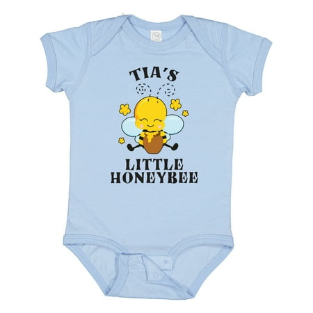 Inktastic Cute Bee Tia s Little Honeybee with Stars Gift Baby Boy or Baby Girl Bodysuit