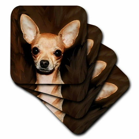 Chihuahua Portrait set of 8 Coasters - Soft cst-4468-2