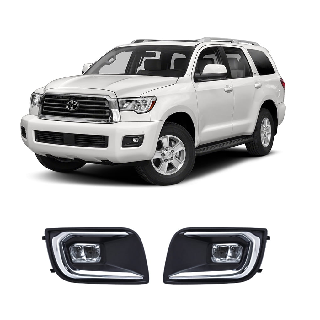 For 2018 2020 Toyota Sequoia LED Fog Lights Lamp With Assembly Set L R