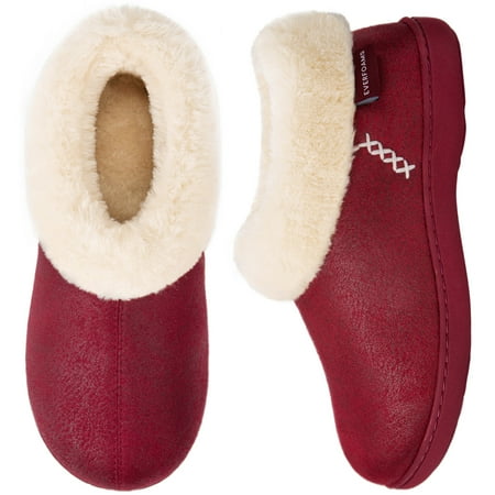 EverFoams Women s Micro Suede Cozy Memory Foam Winter Slippers with Fuzzy Faux Fur Collar and Indoor Outdoor Rubber Sole
EverFoams Women s Micro Suede Cozy Memory Foam Winter Slippers with Fuzzy Faux Fur Collar and Indoor Outdoor Rubber Sole