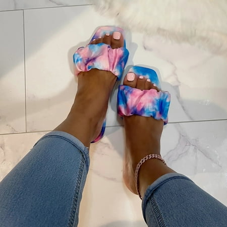 HIBRO Women s Summer Flat Pleated Slip On Slippers Outdoor Tie-dyed Round Toe Shoes
HIBRO Women s Summer Flat Pleated Slip On Slippers Outdoor Tie-dyed Round Toe Shoes