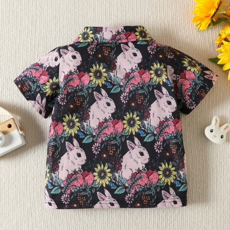 Cathalem Toddler Boys Girls Short Sleeve Easter Cartoon Rabbit Printed Kids Tops T Shirt With Pocket Boy Short Set Shirt Black 4-5 Years
Cathalem Toddler Boys Girls Short Sleeve Easter Cartoon Rabbit Printed Kids Tops T Shirt With Pocket Boy Short Set Shirt Black 4-5 Years