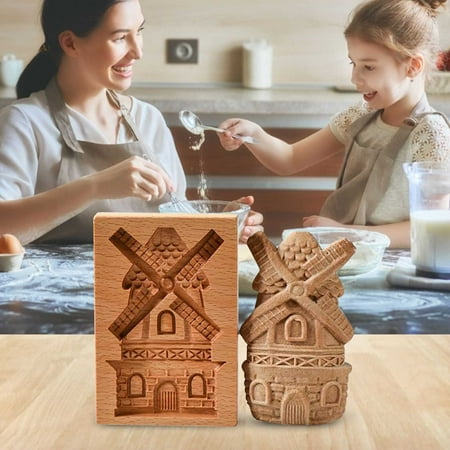 Novel Carved Cookie Model Cutter Cookie Wooden Gingerbread Shortbread Model