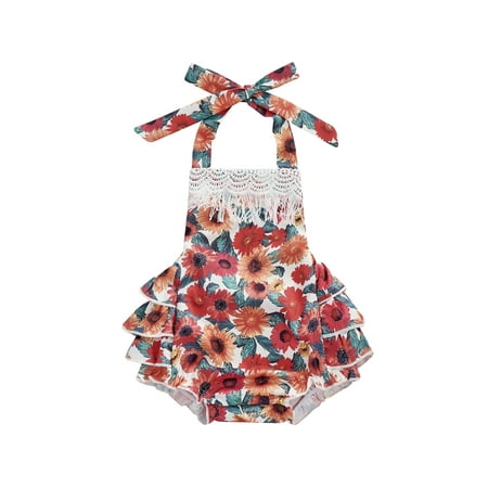 Calsunbaby Infants Baby Girl Romper Floral Print Sleeveless Hanging Neck Cutout Casual Party Jumpsuit
Calsunbaby Infants Baby Girl Romper Floral Print Sleeveless Hanging Neck Cutout Casual Party Jumpsuit