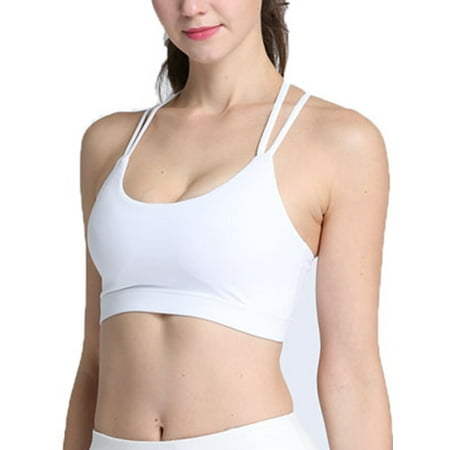 FANNYC Sports Bras For Women Criss Cross Back Padded Sports Bra Medium Support Longline Strappy Workout Running Yoga Bra With Removable Cups Black/White/Pink
FANNYC Sports Bras For Women Criss Cross Back Padded Sports Bra Medium Support Longline Strappy Workout Running Yoga Bra With Removable Cups Black/White/Pink