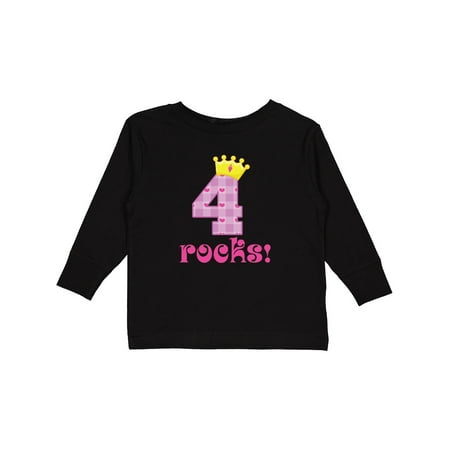 Inktastic 4th Birthday Rocks 4 Year Old Girl Gift Toddler Toddler Girl Long Sleeve T-Shirt
Inktastic 4th Birthday Rocks 4 Year Old Girl Gift Toddler Toddler Girl Long Sleeve T-Shirt