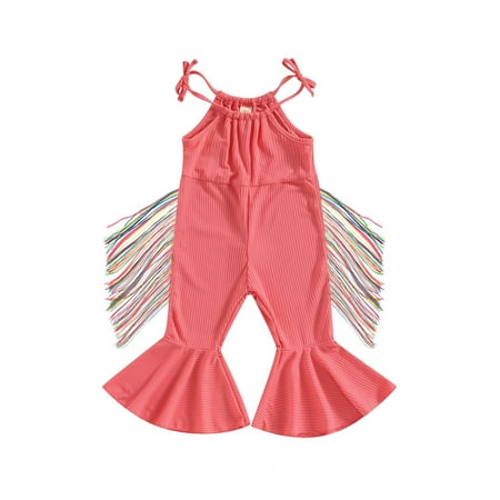 Toddler Baby Girls Jumpsuits Colorful Tassel Sleeveless Halter Romper Flare Pants Playsuits
Toddler Baby Girls Jumpsuits Colorful Tassel Sleeveless Halter Romper Flare Pants Playsuits