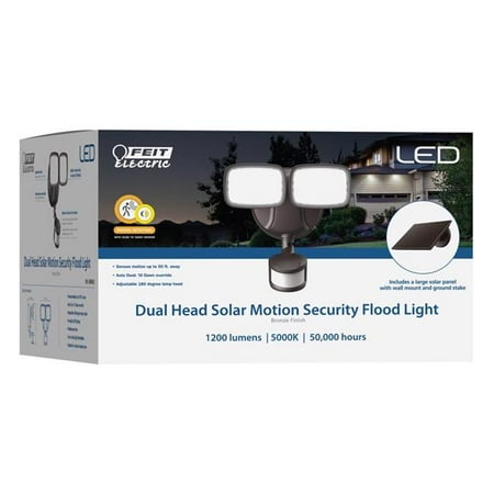 Feit Electric 3010344 Motion-Sensing Solar Powered LED Security Floodlight - Bronze
Feit Electric 3010344 Motion-Sensing Solar Powered LED Security Floodlight - Bronze
