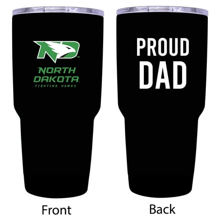 North Dakota Fighting Hawks Proud Dad 20 oz Insulated Stainless Steel Tumblers