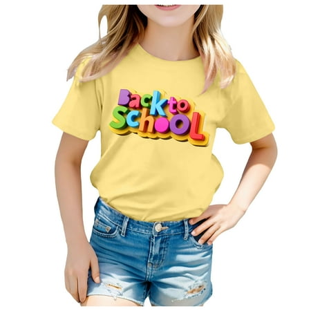KDFJPTH Kids School Season Back To School Season Printed Casual Short Sleeve T Shirt Toddler Tops
KDFJPTH Kids School Season Back To School Season Printed Casual Short Sleeve T Shirt Toddler Tops