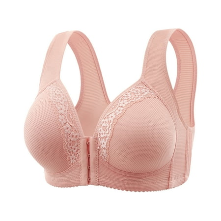 JGTDBPO Front Closure Bras For Women Plus Size Comfortable Full Coverage Bras Lace Front Snap Bras Post Surgery Vest Breathable Gathering Front Opening Buckle Bra Wireless Minimizer Bra Everyday Bra
JGTDBPO Front Closure Bras For Women Plus Size Comfortable Full Coverage Bras Lace Front Snap Bras Post Surgery Vest Breathable Gathering Front Opening Buckle Bra Wireless Minimizer Bra Everyday Bra