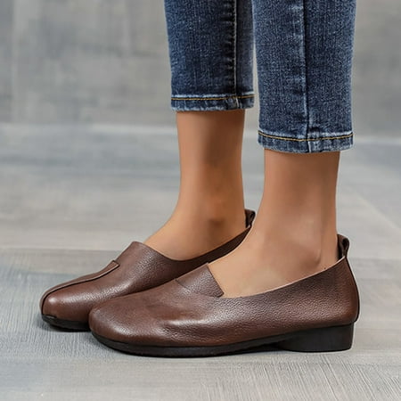 Cathalem Casual Shoes for Women Loafer Ladies Fashion Solid Color Leather Round Head Casual Shoes for Women Wide Width Brown 6.5
Cathalem Casual Shoes for Women Loafer Ladies Fashion Solid Color Leather Round Head Casual Shoes for Women Wide Width Brown 6.5