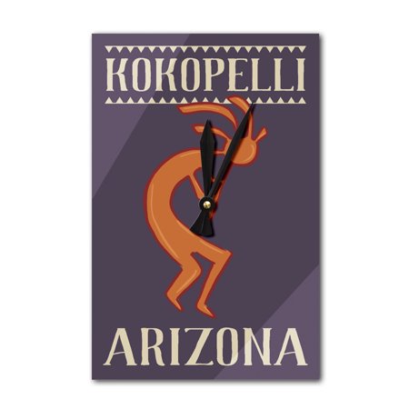Arizona - Kokopelli - Lantern Press Artwork (Acrylic Wall Clock)