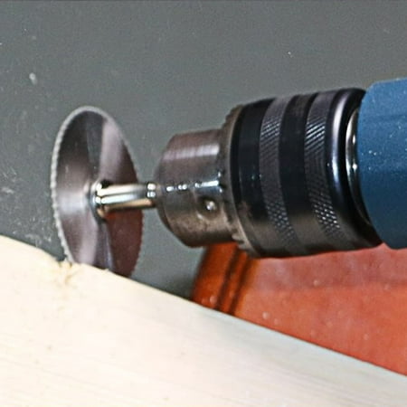 

Floleo Clearance 5x HSS Circular Wood Cutting Saw Blade Discs + 2x Mandrel Drill For Rotary Tool