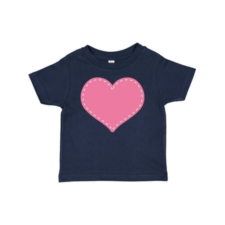Inktastic Pink Heart (Stitch Border) Gift Baby Girl T-Shirt