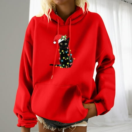 jsaierl Hoodies for Women Christmas Sweatshirt Long Sleeve Shirts Cat Pattern Tops Fashion Going Out Blouse Tee Xmas Pullover
jsaierl Hoodies for Women Christmas Sweatshirt Long Sleeve Shirts Cat Pattern Tops Fashion Going Out Blouse Tee Xmas Pullover
