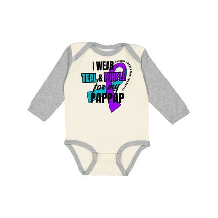 Inktastic Suicide Prevention I Wear Teal and Purple for My Pappap Gift Baby Boy or Baby Girl Long Sleeve Bodysuit
Inktastic Suicide Prevention I Wear Teal and Purple for My Pappap Gift Baby Boy or Baby Girl Long Sleeve Bodysuit