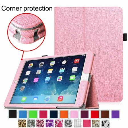 iPad Air 2 Case (Corner Protection) - Fintie Slim Fit Leather Folio Case with Auto Sleep / Wake Feature, Pink