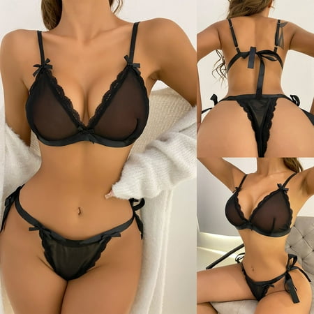 YDKZYMD Women s Lace Lingerie Trim 2 pieces Bra and Panty Set with plus size strappy Sheer Teddy Babydoll Sexy Bodysuit
YDKZYMD Women s Lace Lingerie Trim 2 pieces Bra and Panty Set with plus size strappy Sheer Teddy Babydoll Sexy Bodysuit
