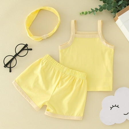 NECHOLOGY Baby Girls Boys Sleeveless Strap Vest T Shirt Tops Shorts Headband 3PCS Clothes for Teen Girls Pants Childrenscostume Yellow 12-18 Months
NECHOLOGY Baby Girls Boys Sleeveless Strap Vest T Shirt Tops Shorts Headband 3PCS Clothes for Teen Girls Pants Childrenscostume Yellow 12-18 Months