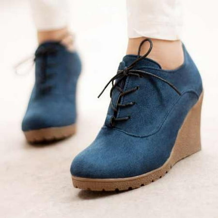 2020 Autumn Wedges Boots Fashion Flock Women s High-heeled Platform Wedges Ankle Boots Lace Up High Heels Wedges Shoes For Women
2020 Autumn Wedges Boots Fashion Flock Women s High-heeled Platform Wedges Ankle Boots Lace Up High Heels Wedges Shoes For Women