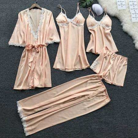 Auroural womens sleepwear set Ladies Fashion Comfortable Solid Color Lace Suspenders Pajamas Dress Woman Nightgown Home Clothes Suit
Auroural womens sleepwear set Ladies Fashion Comfortable Solid Color Lace Suspenders Pajamas Dress Woman Nightgown Home Clothes Suit