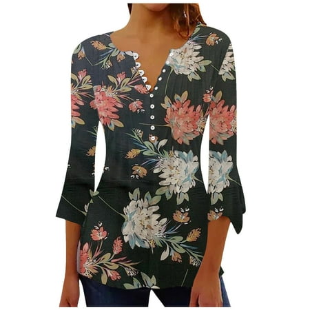 Mchoice Plus Size Tops for Women Casual Trumpet 3/4 Sleeve Buttoned Basic Ruched Corset Tunic Tops Pleated Floral Printed Blouses
Mchoice Plus Size Tops for Women Casual Trumpet 3/4 Sleeve Buttoned Basic Ruched Corset Tunic Tops Pleated Floral Printed Blouses