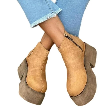 jsaierl Short Boots Women s British Thick-soled Mid-heel Round Toe Retro Polished Women s Boots Low-top Nude Boots
jsaierl Short Boots Women s British Thick-soled Mid-heel Round Toe Retro Polished Women s Boots Low-top Nude Boots