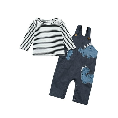 Bebiullo Infant Baby Boy Casual Clothes Set 2pcs Short Sleeve Stripe T-shirt Cartoon Suspender Pant Overalls 9-12 Months
Bebiullo Infant Baby Boy Casual Clothes Set 2pcs Short Sleeve Stripe T-shirt Cartoon Suspender Pant Overalls 9-12 Months
